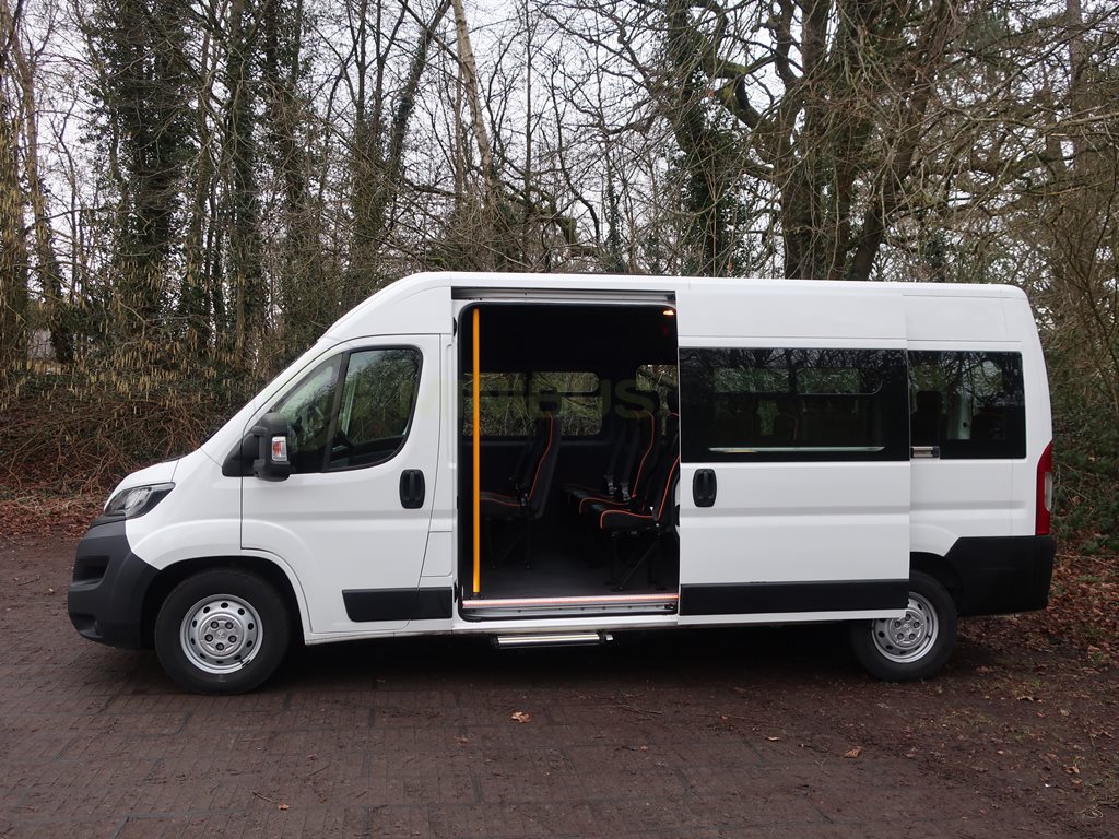 Peugeot Boxer 17 Seat CanDrive Flexi School Minibus External Nearside Sidedoor Open