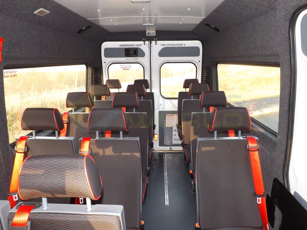 17 Seat Peugeot Boxer Drive On Car Licence Minibus Leasing Interior Seating