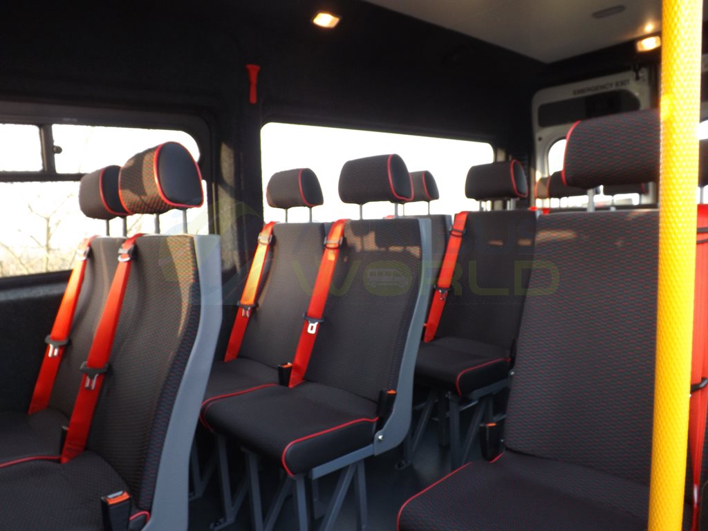 17 Seat Peugeot Boxer Drive On Car Licence Minibus Leasing Interior Seating Grab Handle