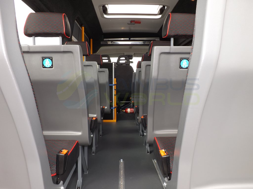 Peugeot Boxer 17 Seat School Minibus Leasing Interior Back Row