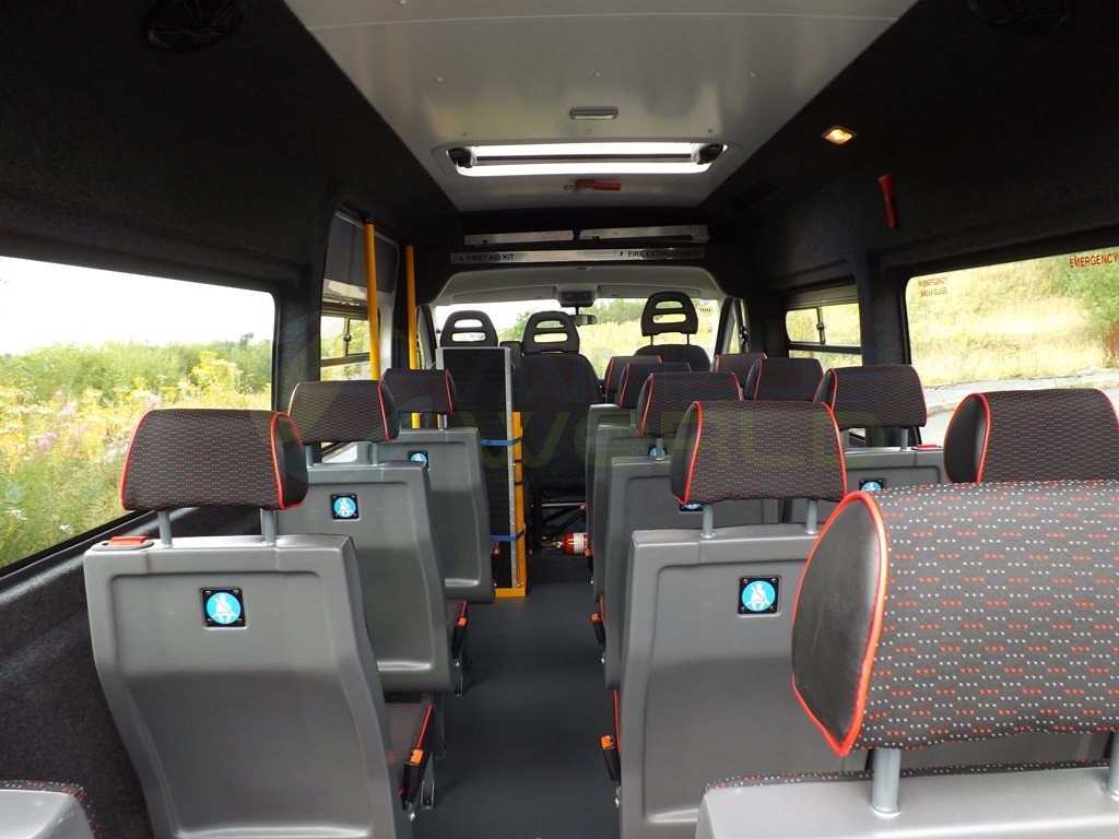 Peugeot Boxer 17 Seat School Minibus Leasing Interior Carriage