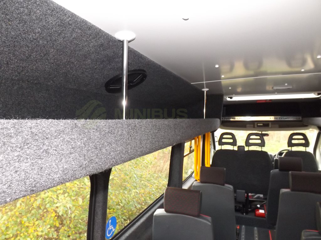 17 Seat Peugeot Boxer Wheelchair Accessible CanDrive EasyOn Minibus Leasing Interior Storage Shelf