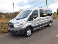 NO VAT Ford Transit Trend Euro 6 ULEZ Compliant 8 Seat Wheelchair Accessible Minibus in Silver with Reversing Camera and PLS Access Underfloor Lift