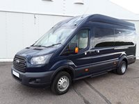 Ford Transit Euro 6 ULEZ Compliant 17 Seat Minibus in Blazer Blue with Luggage Racks and Air Conditioning